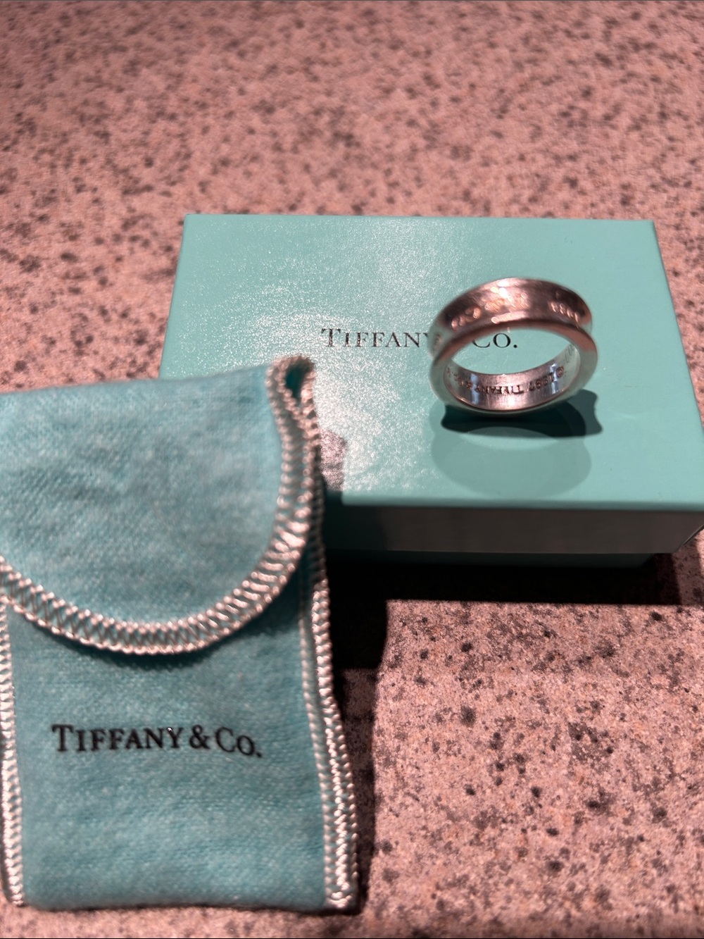 Tiffany & Co. Silver Wide Double Band Ring - Picture 2 of 6